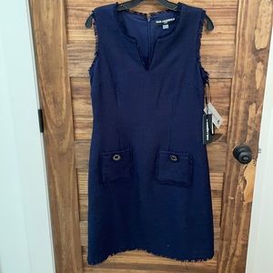 Karl Lagerfield Navy Tweed Dress
